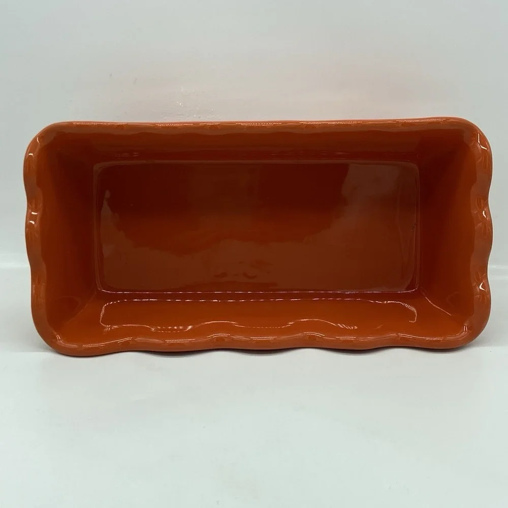Hello Pumpkin Glass Loaf Pan Baking Dish Fall Thanksgiving Farmhouse Cottagecore